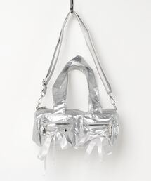 韓国ファッション nmtc + エヌエムティーシープラス ribbon mini 2way bag ドラムバッグ ミニバッグ ショルダーバッグ ハンドバッグ リボンバッグ カバン 韓国ストリート ストリートファッション