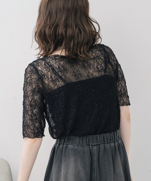 RETRO GIRL（レトロガール）の「レーストップス（Tシャツ/カットソー・レディース・レッド/ブラック/ナチュラル・FREE）」の6枚目の写真