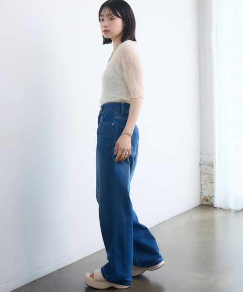 RETRO GIRL（レトロガール）の「レーストップス（Tシャツ/カットソー・レディース・レッド/ブラック/ナチュラル・FREE）」の16枚目の写真