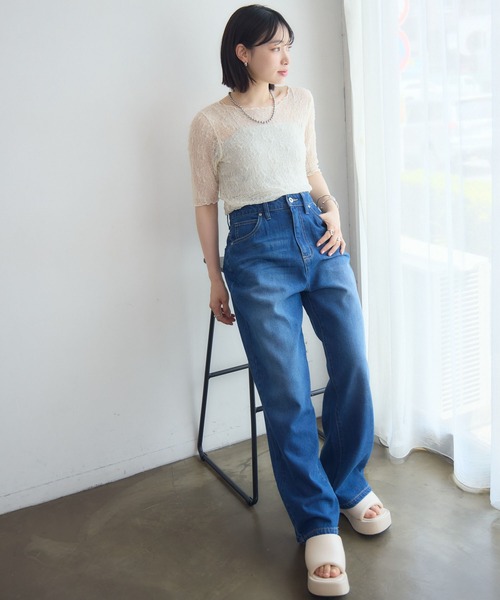 RETRO GIRL（レトロガール）の「レーストップス（Tシャツ/カットソー・レディース・レッド/ブラック/ナチュラル・FREE）」の17枚目の写真