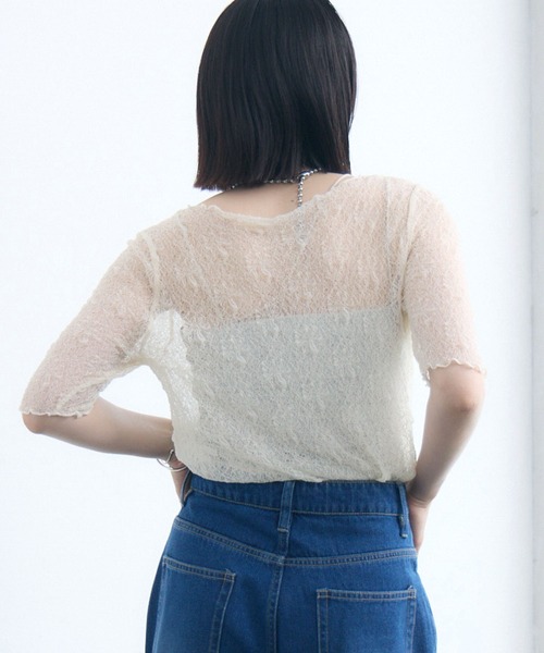 RETRO GIRL（レトロガール）の「レーストップス（Tシャツ/カットソー・レディース・レッド/ブラック/ナチュラル・FREE）」の20枚目の写真