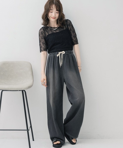 RETRO GIRL（レトロガール）の「レーストップス（Tシャツ/カットソー・レディース・レッド/ブラック/ナチュラル・FREE）」の8枚目の写真