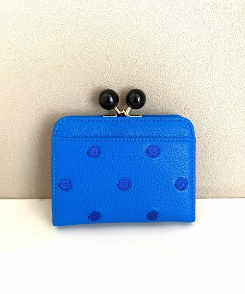 Q（キュー）の「ドットウォレット（コインケース・レディース・ブルー/ゴールド・ONE SIZE）」の8枚目の写真