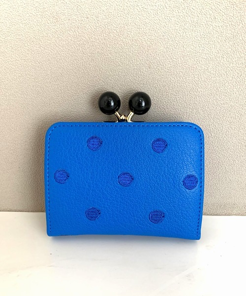 Q（キュー）の「ドットウォレット（コインケース・レディース・ブルー/ゴールド・ONE SIZE）」の9枚目の写真