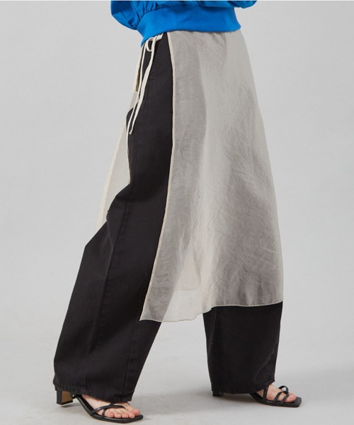 NOMINE（ノミネ）の「【セットアップ着用可】シアー ラップ スカート