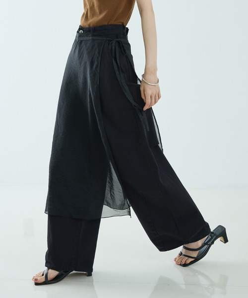 NOMINE（ノミネ）の「【セットアップ着用可】シアー ラップ スカート