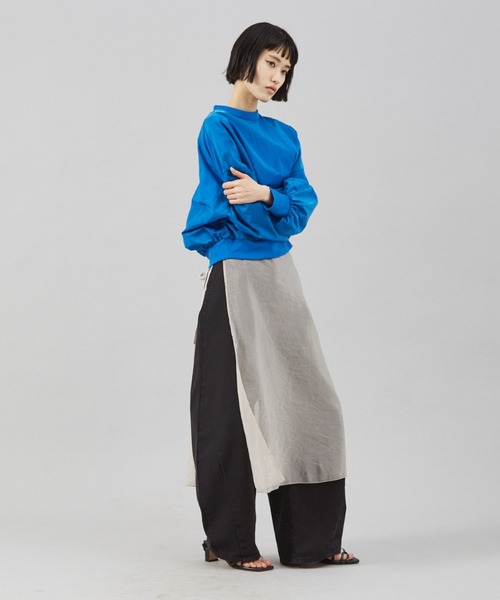 NOMINE(ノミネ)の「【セットアップ着用可】シアー ラップ スカート(スカート・レディース・グレイッシュベージュ/ピンク/ブラウン/ブラック・フリー)」の18枚目の写真