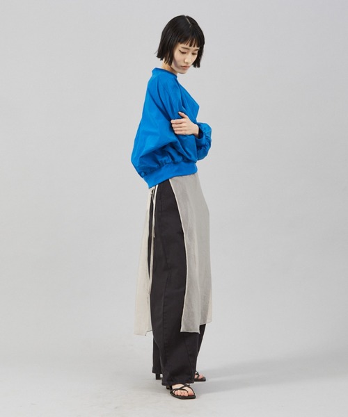 NOMINE(ノミネ)の「【セットアップ着用可】シアー ラップ スカート(スカート・レディース・グレイッシュベージュ/ピンク/ブラウン/ブラック・フリー)」の19枚目の写真