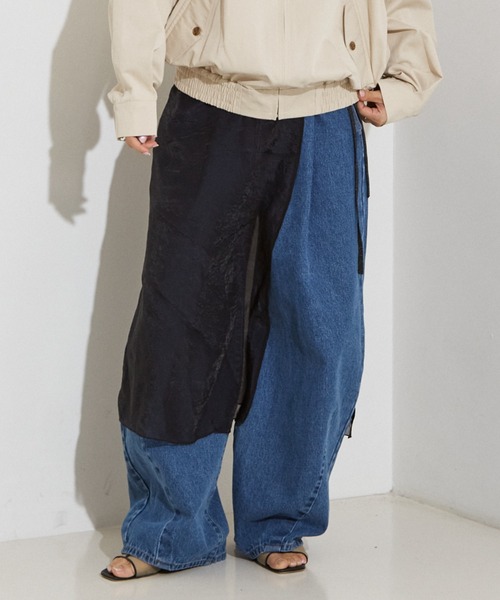 NOMINE(ノミネ)の「【セットアップ着用可】シアー ラップ スカート(スカート・レディース・グレイッシュベージュ/ピンク/ブラウン/ブラック・フリー)」の11枚目の写真