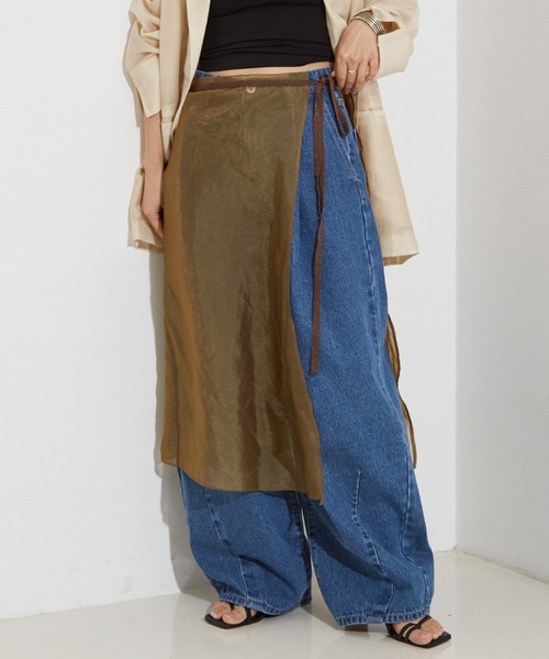 NOMINE（ノミネ）の「【セットアップ着用可】シアー ラップ スカート