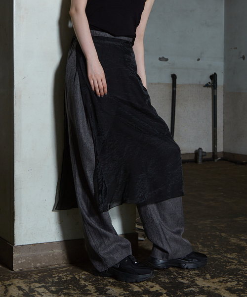 NOMINE（ノミネ）の「【セットアップ着用可】シアー ラップ スカート