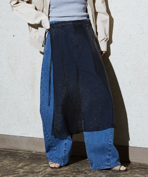 NOMINE（ノミネ）の「【セットアップ着用可】シアー ラップ スカート