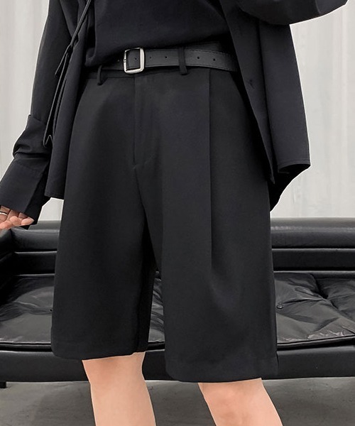 SEN TOKYO（セントーキョー）の「洗練大人カジュアル。タック入り ハーフスラックス（スラックス・メンズ・ブラック/ホワイト・M/L/XL）」の10枚目の写真