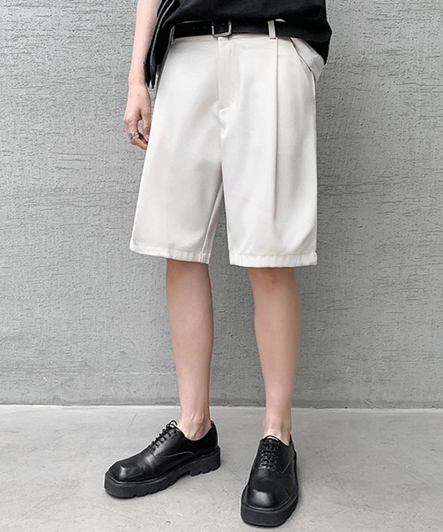 SEN TOKYO（セントーキョー）の「洗練大人カジュアル。タック入り ハーフスラックス（スラックス・メンズ・ブラック/ホワイト・M/L/XL）」の13枚目の写真