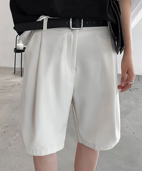 SEN TOKYO（セントーキョー）の「洗練大人カジュアル。タック入り ハーフスラックス（スラックス・メンズ・ブラック/ホワイト・M/L/XL）」の14枚目の写真