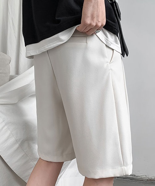 SEN TOKYO（セントーキョー）の「洗練大人カジュアル。タック入り ハーフスラックス（スラックス・メンズ・ブラック/ホワイト・M/L/XL）」の17枚目の写真