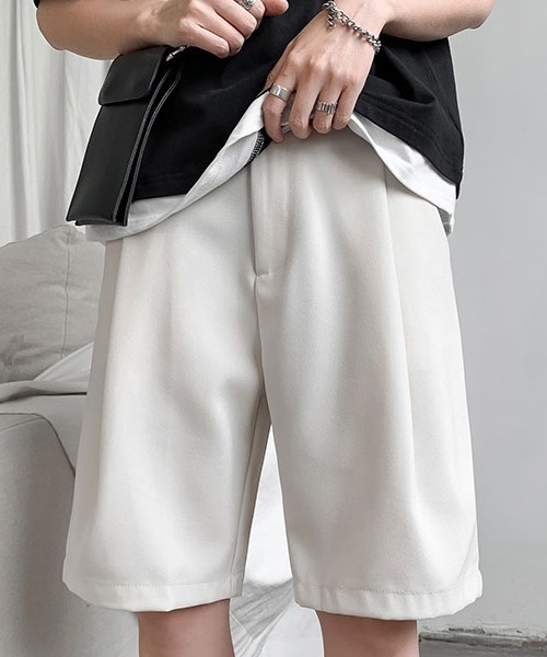 SEN TOKYO（セントーキョー）の「洗練大人カジュアル。タック入り ハーフスラックス（スラックス・メンズ・ブラック/ホワイト・M/L/XL）」の18枚目の写真