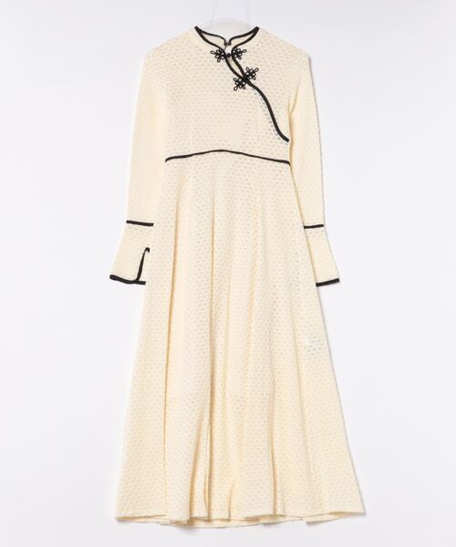 【美品】LILY BROWN レースチャイナワンピース アイボリー LILY BROWN SALE50%OFF リリー ブラウン ワンピース 24秋冬