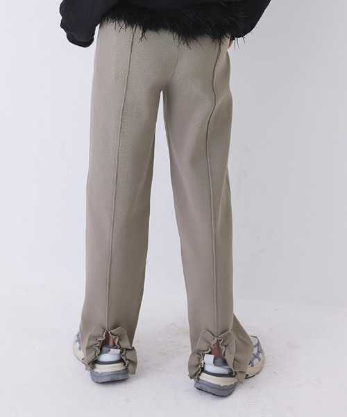 DONOBAN(ドノバン)の「ミラノリブフリルパンツ(その他パンツ・レディース・ネイビー/グレー/ブラック・LONG/SHORT)」の16枚目の写真