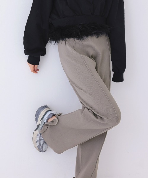 DONOBAN(ドノバン)の「ミラノリブフリルパンツ(その他パンツ・レディース・ネイビー/グレー/ブラック・LONG/SHORT)」の8枚目の写真