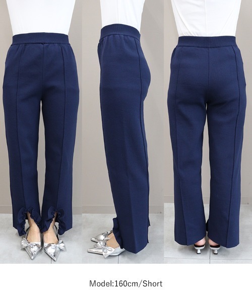DONOBAN(ドノバン)の「ミラノリブフリルパンツ(その他パンツ・レディース・ネイビー/グレー/ブラック・LONG/SHORT)」の10枚目の写真