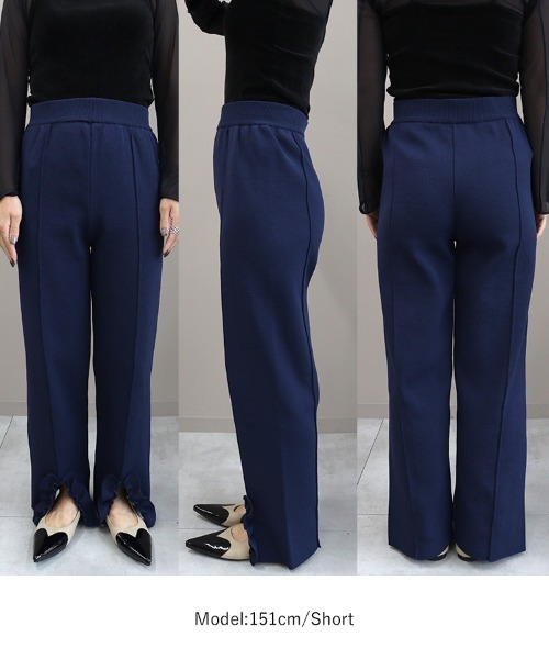 DONOBAN(ドノバン)の「ミラノリブフリルパンツ(その他パンツ・レディース・ネイビー/グレー/ブラック・LONG/SHORT)」の12枚目の写真