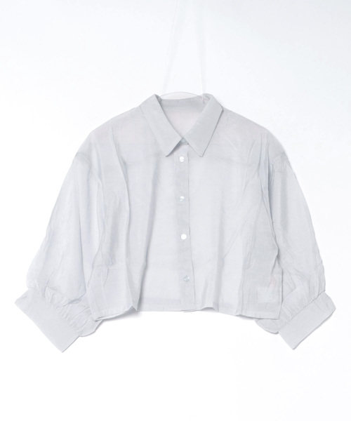 apres jour clair(アプレジュールクレア)の「【apres jour clair】アソートショートシアーシャツ【ZOZOTOWN限定アイテム】(シャツ/ブラウス・レディース・オフホワイト/ブラック系その他/サックスブルー/ホワイト系その他・フリー/X-LARGE)」の10枚目の写真