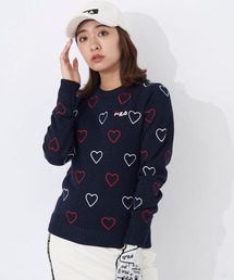 FILA ハート柄 ニットセーター ホワイト ハート柄ニットセーター - エクリュ | ZARA Japan / 日本