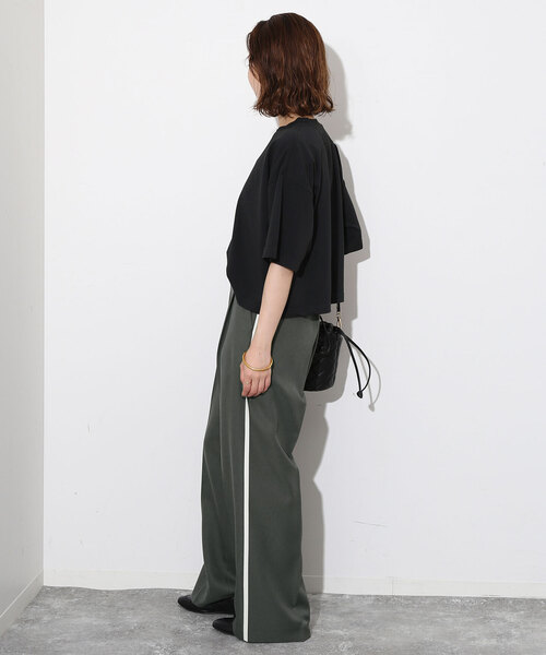 SLOBE IENA(スローブイエナ)の「パウダーツイルサイドラインスラックス(スラックス・レディース・グレー/ベージュ・36/38)」の5枚目の写真