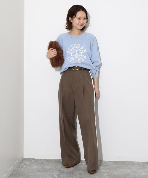 SLOBE IENA(スローブイエナ)の「パウダーツイルサイドラインスラックス(スラックス・レディース・グレー/ベージュ・36/38)」の11枚目の写真