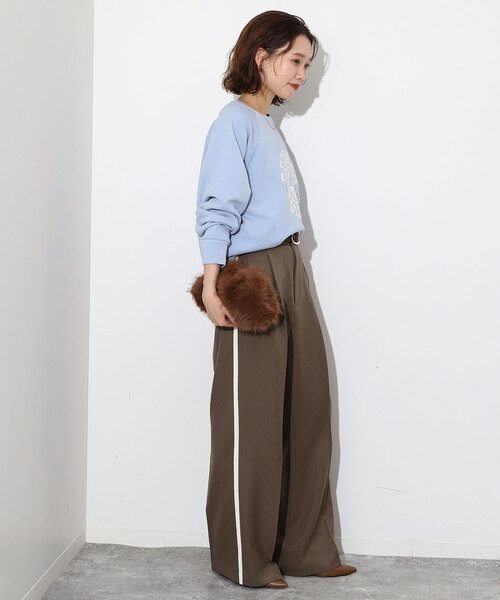 SLOBE IENA(スローブイエナ)の「パウダーツイルサイドラインスラックス(スラックス・レディース・グレー/ベージュ・36/38)」の12枚目の写真