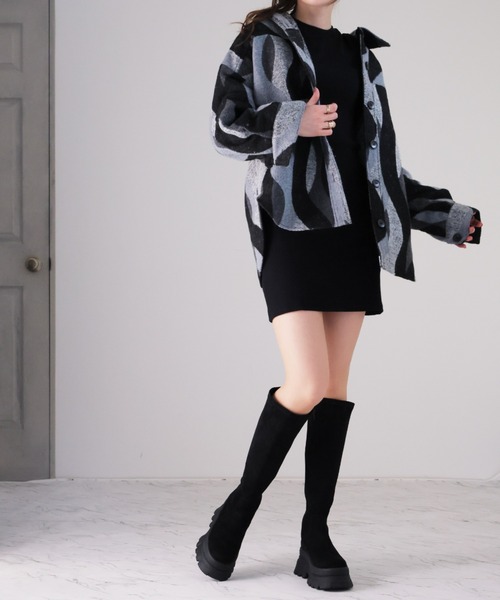 VIVIAN(ヴィヴィアン)の「極盛り厚底ストレッチロングブーツ(ブーツ・レディース・ブラック/ブラック系その他3・M/S/L)」の15枚目の写真