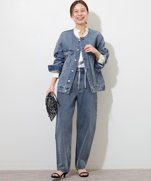 JOURNAL STANDARD relume（ジャーナルスタンダード　レリューム）の「《追加7》ハイカウントコットンスタンドカラー2way（シャツ/ブラウス・レディース・ブルー系その他/ホワイト/ブラック・FREE）」の10枚目の写真