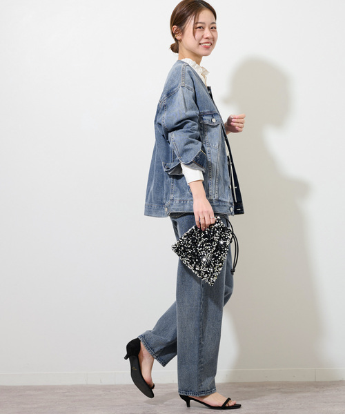 JOURNAL STANDARD relume（ジャーナルスタンダード　レリューム）の「《追加7》ハイカウントコットンスタンドカラー2way（シャツ/ブラウス・レディース・ブルー系その他/ホワイト/ブラック・FREE）」の11枚目の写真