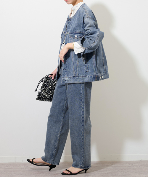 JOURNAL STANDARD relume（ジャーナルスタンダード　レリューム）の「《追加7》ハイカウントコットンスタンドカラー2way（シャツ/ブラウス・レディース・ブルー系その他/ホワイト/ブラック・FREE）」の12枚目の写真