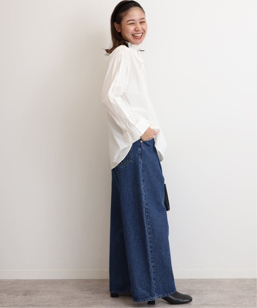 JOURNAL STANDARD relume（ジャーナルスタンダード　レリューム）の「《追加7》ハイカウントコットンスタンドカラー2way（シャツ/ブラウス・レディース・ブルー系その他/ホワイト/ブラック・FREE）」の19枚目の写真