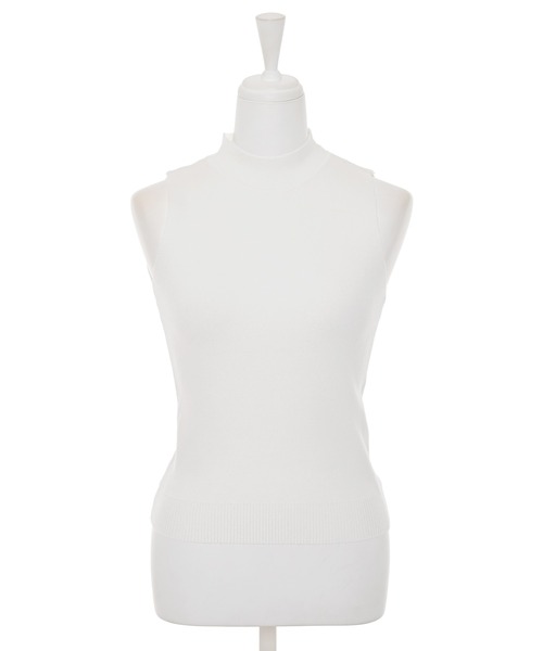 Narcissus（ナルシス）の「ハイネックニットノースリーブ　タンク（タンクトップ・レディース・ブラック/ホワイト・FREE）」の11枚目の写真