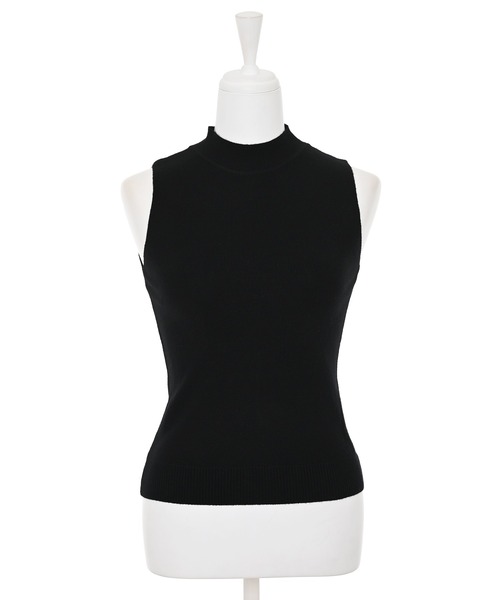 Narcissus（ナルシス）の「ハイネックニットノースリーブ　タンク（タンクトップ・レディース・ブラック/ホワイト・FREE）」の4枚目の写真