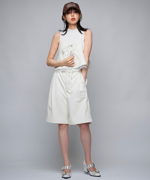 Narcissus（ナルシス）の「ハイネックニットノースリーブ　タンク（タンクトップ・レディース・ブラック/ホワイト・FREE）」の17枚目の写真