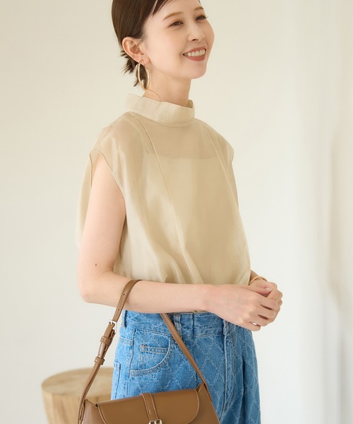 セール】インナーつきシアーブラウス（シャツ/ブラウス）｜ROPE