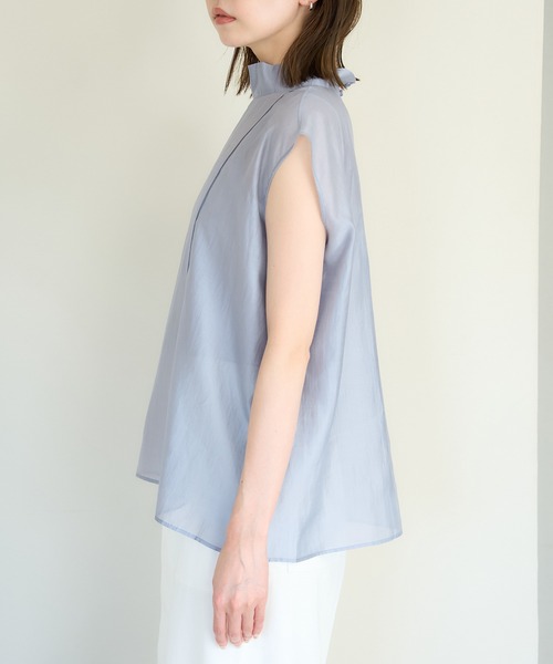 ROPE' PICNIC（ロペピクニック）の「インナーつきシアーブラウス（シャツ/ブラウス・レディース・ブラック/サックスブルー/ベージュ・38）」の22枚目の写真