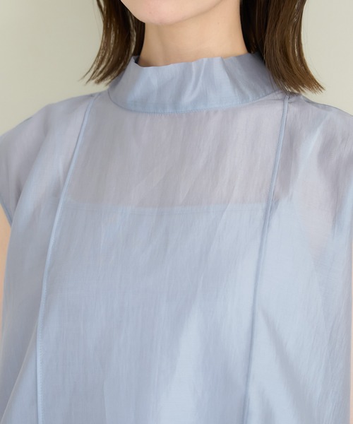 ROPE' PICNIC（ロペピクニック）の「インナーつきシアーブラウス（シャツ/ブラウス・レディース・ブラック/サックスブルー/ベージュ・38）」の20枚目の写真