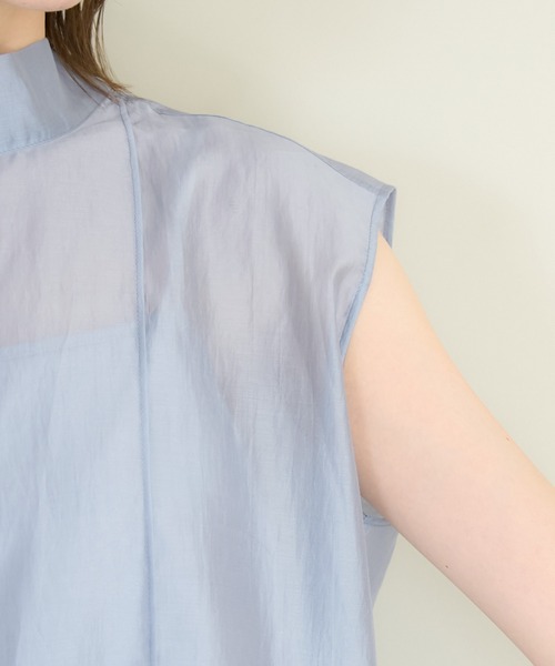 ROPE' PICNIC（ロペピクニック）の「インナーつきシアーブラウス（シャツ/ブラウス・レディース・ブラック/サックスブルー/ベージュ・38）」の17枚目の写真