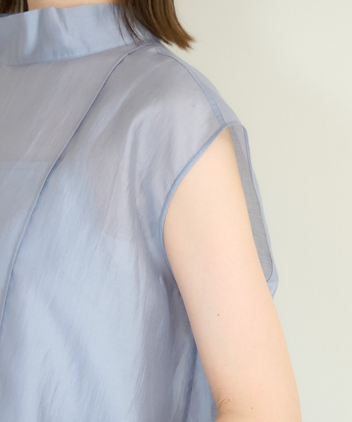 ROPE' PICNIC（ロペピクニック）の「インナーつきシアーブラウス（シャツ/ブラウス・レディース・ブラック/サックスブルー/ベージュ・38）」の16枚目の写真