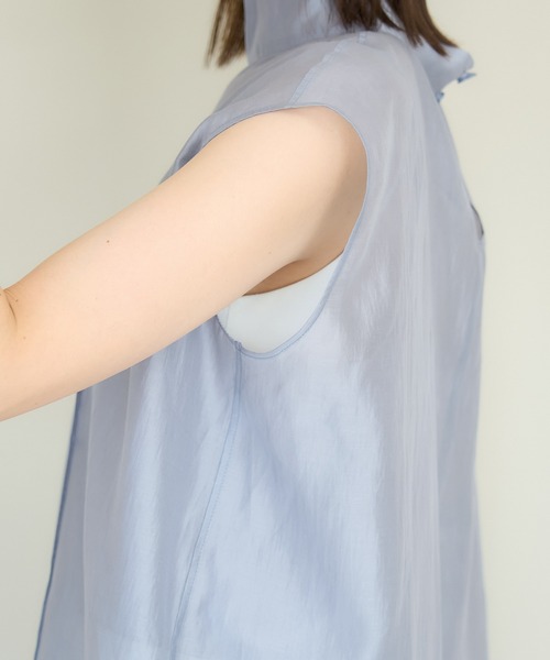 ROPE' PICNIC（ロペピクニック）の「インナーつきシアーブラウス（シャツ/ブラウス・レディース・ブラック/サックスブルー/ベージュ・38）」の15枚目の写真