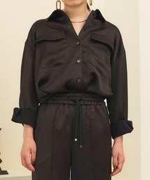 TITE IN THE STORE（ティテ　インザ　ストア）の「【セット対応】ヴィンテージサテンサファリシャツ《日本製》（シャツ/ブラウス）」