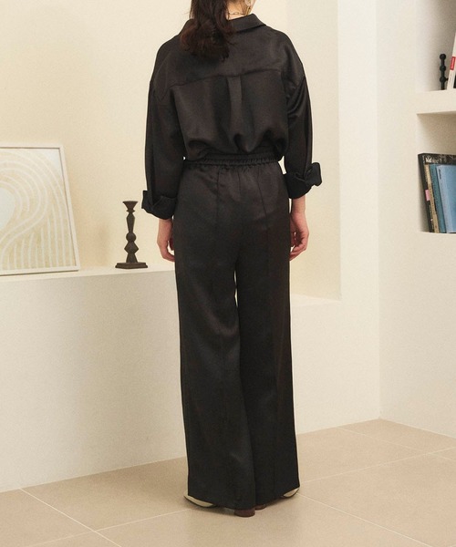 Sirin(シリン)の「≪セットアップ可≫ ヴィンテージサテンサファリシャツ(シャツ/ブラウス・レディース・ブラック/カーキ/オフホワイト・FREE)」の21枚目の写真
