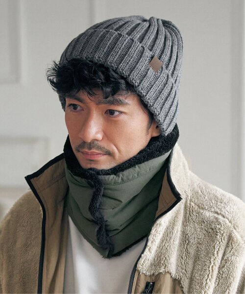 ikka（イッカ）の「ワイドリブニットワッチ（ニットキャップ/ビーニー・メンズ・ネイビー/グレー/ブラック/オリーブ・FREE）」の14枚目の写真