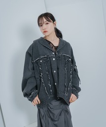 BUNNY APARTMENT（バニーアパートメント）の「UNISEX フーディデニムジャケット（デニムジャケット）」