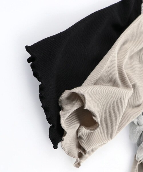 BRANSHES(ブランシェス)の「【プチレディ】ラメチュールビスチェ×ワンピースセット(ワンピース・キッズ・グレイッシュベージュ/ブラック・120/130/140/150/90/100/110)」の11枚目の写真